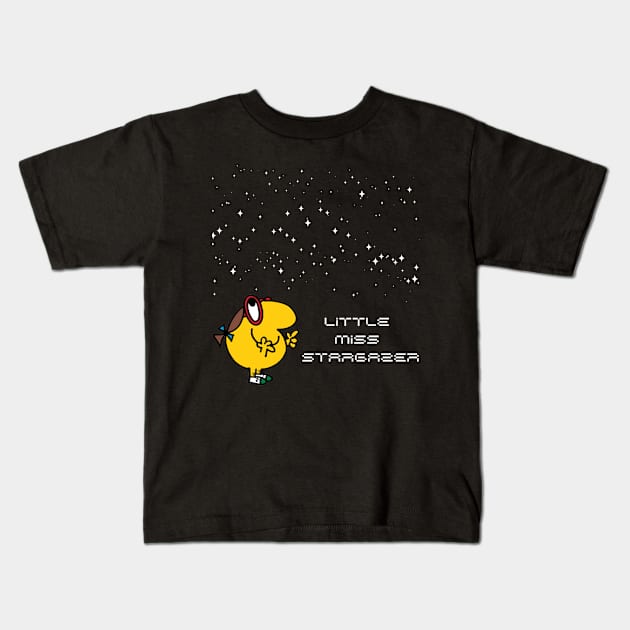 Little Miss Stargazer Kids T-Shirt by EventHorizonX